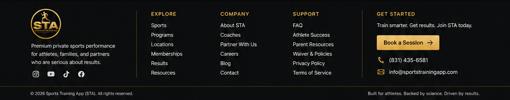 Homepage footer